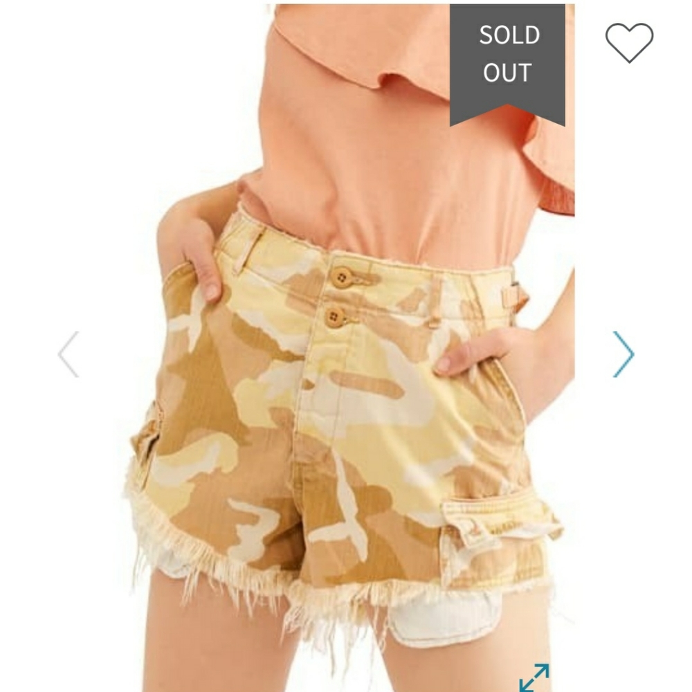 NWT Free People Camo Cutoff Shorts